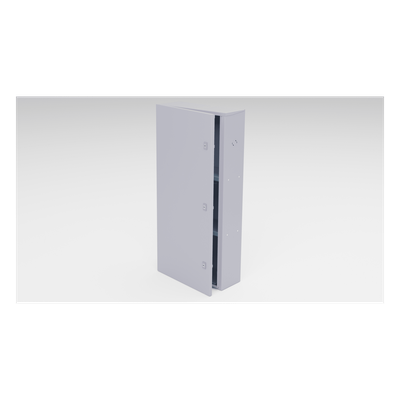 Gabinete para instalación de 3 Baterías , Fabricado en Lámina Galvanizada, Accesorios para poste (No incluidos)