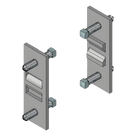 Mordaza Interior para Vigas / Acero 4.7 mm / Carga 360 kg / Electrogalvanizado / Par