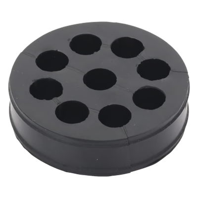Inserto de Caucho de 4\" Con Nueve Orificios para Cable de 1/2 in