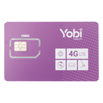 SIM Yobi para dispositivos móviles 3G/4G con recarga de 1GB cada mes durante 1 año de servicio (solo datos)