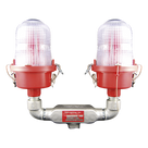 Lámpara de Obstrucción Aeronáutica / Luz Fija Tipo L-810 / Doble LED Rojo / 120-240 Vca / 360° Cobertura Horizontal / IR 850 nm