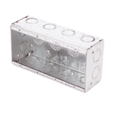 Caja Multigang de Acero Galvanizado / 4 Gangs / Profundidad 2.5 in / 20 Entradas TKO 1/2\"-3/4\" / Capacidad 63.5 in³ / UL Listed