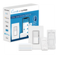 Kit de inicio Caseta Wireless con hub, atenuador de pared Diva de 150 W LED o 600 W incandescente sin neutro, control Pico, tapa y adaptador de pared, compatible con Apple HomeKit