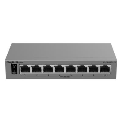 Switch Gigabit Smart Cloud-Managed / 8 Puertos 10/100/1000BASE-T / Capa 2 / Switching 16 Gbps / AI-Powered Failover / Modo CCTV Un-Click / Gestión Cloud / Fanless / Protección Surge 6 kV