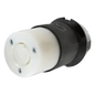 Conector Industrial con Bloqueo de Media Vuelta / 20 A 250 V CA / 2 Polos 3 Hilos / Color Blanco y Negro / Nema L6-20R.