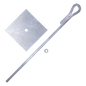 Ancla para Retenida / Varilla 5/8' / Longitud 65 cm / Galvanizado en Caliente / Ojo de Llave / Torre hasta 30 m (98.4 ft)