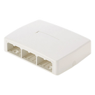 Caja de Montaje en Superficie / 6 Puertos Mini-Com / Bajo Perfil / ABS / Blanco Mate