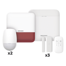 Kit de Alarma Inalámbrico / 48 Zonas / 2 PIR / 3 Contactos Magnéticos / Sirena Exterior 110 dB / Wi-Fi / Batería de Respaldo 12 h