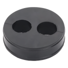 Inserto de Caucho / 2 Orificios 7/8 in / Diámetro Exterior 85 mm (3.34 in) / Grosor 25.4 mm (1 in) / EPDM / Sellado Hermético