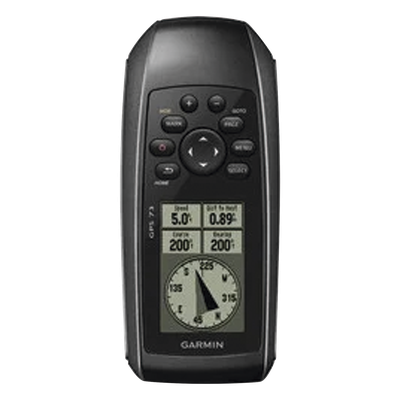 GPSMAP 73 Portátil / Pantalla LCD 4 Niveles de Gris / Resolución 128 x 160 Píxeles / Autonomía +18 Horas / Resistencia al Agua IPX7 / Receptor de Alta Sensibilidad / 1000 Waypoints / 100 Tracks / F