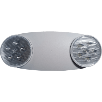 Luminaria de Emergencia LED / Doble Cabezal Ajustable / 230-430 Lúmenes / 120-277V Dual Voltage / 90 Minutos Autonomía / ABS 5VA Retardante de Llama