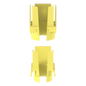 Tapa con 1 Salida a Tubo Corrugado de 1.5in (38mm), Para uso con Canaletas 2X2 FiberRunner™, Color Amarillo