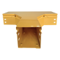 Charola T Horizontal para Fibra Óptica / Aluminio 4\" x 4\" / Radio de Curvatura 8\" / Recubrimiento Epóxico Amarillo / Incluye Tapa y Accesorios