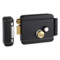 Cerradura Eléctrica con Botón de Salida / Incluye Llave  / Exterior / Izquierda / Color Negro