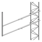 Brazo de Montaje tipo F / Acero ASTM A36 / Galvanizado Electrolítico / Extensión 74.5 cm / Peso 6.55 kg / Compatible STZ-30