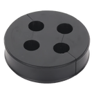Inserto de Caucho para Placa Pasamuro / 4 Orificios / Cable 3/8 in / Diámetro Exterior 85 mm (3.34 in) / Grosor 25.4 mm (1 in) / EPDM
