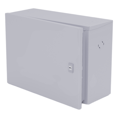 Gabinete para instalación de 1 Batería , Fabricado en Lámina Galvanizada, Accesorios para poste (No incluidos)