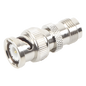 Adaptador en Línea de Conector TNC Hembra a BNC Macho, Níquel/ Oro/ Teflón.