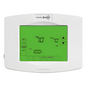 Termostato inteligente Z-Wave con programación de 7 días y hasta 4 periodos diarios, compatible con paneles Honeywell Vista y Lynx Touch vía Total Connect