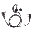 Micrófono-Audífono Profesional / Gancho Ajustable Tipo G / PTT de Solapa / Compatible Kenwood y TXPRO / Cable Kevlar Reforzado