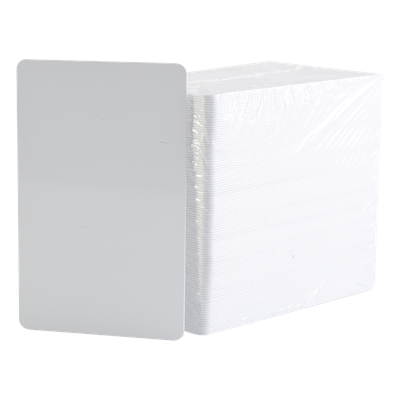 Paquete de 500 tarjetas de PVC UltraCard 30 mil CR80/ Diseñadas para impresión/ Sin Tecnología