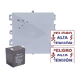KIT de Energizador de 12,000Volts-1JOULES/2500 mts lineales de proteccion/Activado por Atenuación de voltaje,Corte de línea o Aterrizamiento de la línea/Integración a panel de Alarma.
