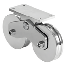 Rueda Doble para Puerta Corrediza / 12 cm / Carga 1200 kg / Canal U Semiredondo / Acero Galvanizado