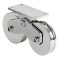Rueda Doble de 12 cm / Capacidad Para Puertas de hasta 1200 kg / Canal Tipo \"U\"
