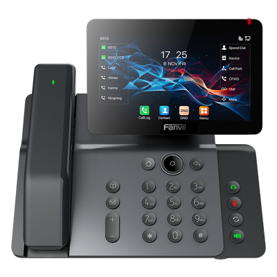Teléfono IP / Handset Inalámbrico Bluetooth / 20 Líneas SIP / Pantalla IPS Táctil 7\" HD / Conferencia 6 Vías / Puertos Gigabit / PoE 802.3af / Wi-Fi 6 / Bluetooth 5.4 / USB 2.0