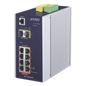 Switch Industrial Administrable Capa 2, 8 puertos PoE Gigabit 802.3af/at, 2 Puertos SFP de 1 / 2.5 Gigabit, Entrada de Voltaje Secundaria para Fuente Redundante