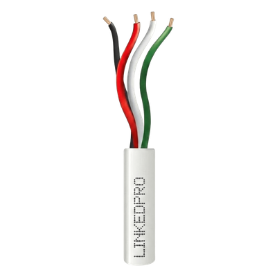 Bobina de Cable 305 Metros (1000 Pies): 4 x 22 AWG, Color Blanco, CM, Para Sistemas de Seguridad y Alarmas
