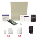 Kit de Alarma Inalámbrica / Panel 48 Zonas / 40 Inalámbricas y 8 Cableadas / Teclado 6160RF / Contactos Magnéticos Ultradelgados / 3 Detectores PIR / Control Remoto