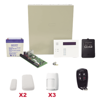 Kit de alarma inalámbrico con panel VISTA-48, teclado 6160RF, contactos 5800MINI, sensores PIR y control remoto