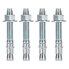 Kit de Anclaje a Piso / Acero / 1134 kg / 4 Piezas / 1.1 x 3.7 x 1.1 in