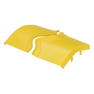 Tapa de Bajada Vertical Exterior / 45° / Canaleta 12x4 / Radio de Curvatura 50.8 mm / Color Amarillo / PC/ABS