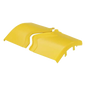 Tapa de Bajada Vertical Exterior de 45º, Para uso con Canaletas 12X4 FiberRunner™, Color Amarillo
