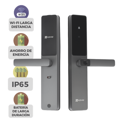 Cerradura Inteligente / Wi-Fi / Bluetooth  / Códigos Temporales Para Visitantes / Lectura de Huella / Lectura de Tag / Contraseña /  Botón para Timbrar / Apertura Remota /  Alarma Anti-intrusión /