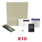 Kit de 10 paneles de alarma híbridos con teclado 6160RF, transformador y batería, ampliables a 48 zonas