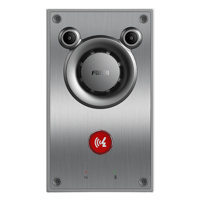 Intercomunicador IP de Emergencia / Altavoz 10W / 2 Líneas SIP / IP66 e IK10 Anti-vandálico / PoE 802.3af / Doble Micrófono con Reducción de Ruido / -40°C a 70°C