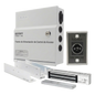 Kit para Control de Acceso Incluye Fuente de 12VCD / Soporta Batería de Respaldo/ Chapa Magnética de 600Lbs / Montajes L y Z / Botón de salida  / Certificación UL y ETL