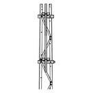 Mástil para Torre / 2-3/8\" (57 mm) / 1.8 m (5.9 ft) / Montaje en Cara / Secciones 3 a 7 / Acero Galvanizado