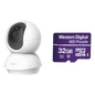 Kit de Cámara IP Wi-Fi / Incluye 1 Pieza Modelo TAPOC200 / 2 Megapixel / Audio Doble Vía /  Utiliza La App Tapo / 1 Memoria Micro SD Modelo  Mod WD32MSD