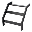 Curva Vertical Exterior 90° / Escalera Tubular 1.5\" de Peralte x 12\" de Ancho / Acero al Carbono con Recubrimiento Epóxico / Radio de Curvatura 12' (3.66 m) / Incluye Coples y Tornillería