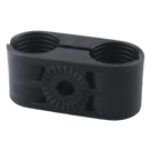 Sujetador Plástico para Cable Coaxial / Doble Fijación / 5/8\" / Varilla Roscada 3/8\" o M10 / ISO 9001:2015 y RoHS