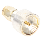 Adaptador Coaxial / Conector SMA Macho / Adaptador Hembra Intercambiable / Chapado Plata y Oro / Dieléctrico Teflón