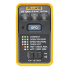 Probador de Tomacorriente / GFCI y Estándar / Señal Acústica / 6 Estados de Cableado / CAT III 300V / LEDs de Alto Brillo