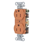 Contacto Dúplex Conexión a Tierra Aislada/ 15A 125V/ 2 polos 3 Hilos/ Nema 5-15R /Grado Comercial/ Color Naranja.