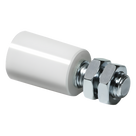 Rodillo de Deslizamiento / Cuerpo Acero Galvanizado / Rodillo Nylon 42 mm / Peso 0.28 kg / Diseño Compacto