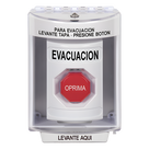 Botón de Evacuación / Cubierta Policarbonato / Restablecimiento con Llave / Bocina Integrada / Interior-Exterior / -40 a 121 °C