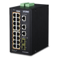 Switch Industrial Administrable 16 puertos 10/100/1000 T 802.3at PoE + 2 Puertos 10/100/1000 T + 2 puertos 100/1000 X SFP